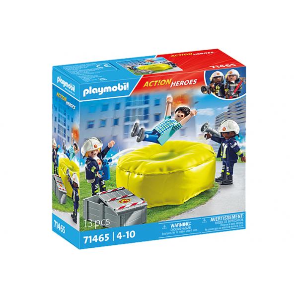 Playmobil 71465 Pompieri Con Cuscino Di Salvataggio - Action Heroes - Pompieri - Dai 4 Anni In su