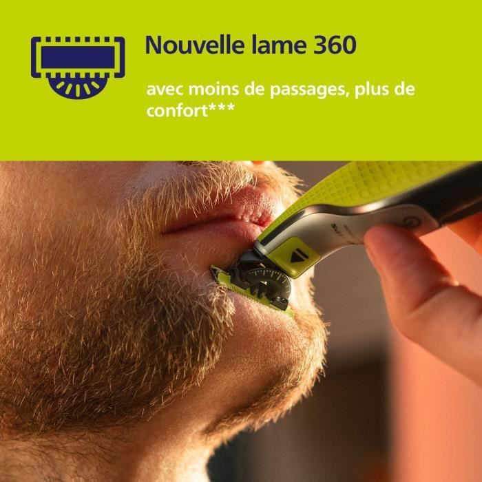 Testina Rasoio - Philips One Blade - Confezione Da 4 Lamette Di Ricambio 360 – Qp440/50 - Image 3