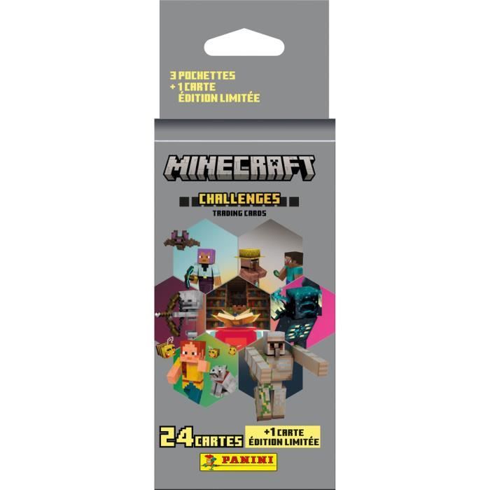 Adesivi - Panini - Minecraft Tc 4 - Blister Da 3 Tasche - 1 Card In Edizione Limitata - 24 Adesivi
