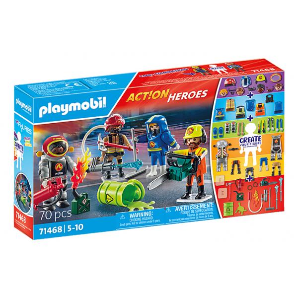 Playmobil 71468 Le Mie Figure: Lavori Rischiosi - Con Quattro Personaggi Del Campo Dei Vigili Del Fuoco - Vigili Del Fuoco - Dai 5 Anni In su