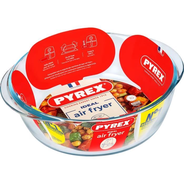 Teglia Per Friggitrice Ad Aria - Pyrex - 1450144 - Rotonda - Vetro Borosilicato - 26 cm