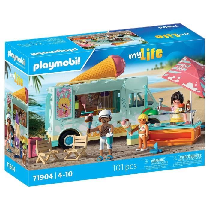 Playmobil 71904 Camion Dei Gelati E 3 Personaggi, Vacanza Al Mare