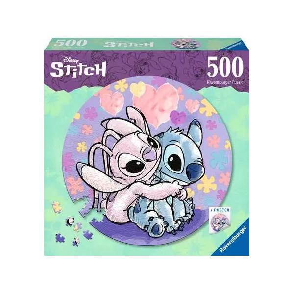Puzzle Rotondo 500 Pezzi Stitch - 10 Anni - Ravensburger - Disney - 17581
