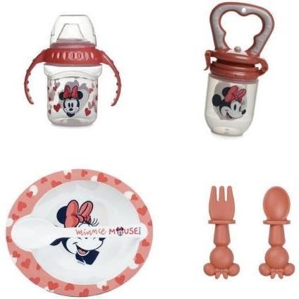 Confezione Pappa Thermobaby Minnie 1a Età - 1 Stuzzicadenti + 1 Ciotola + 1 Tazza Con Manico + 2 Cucchiai