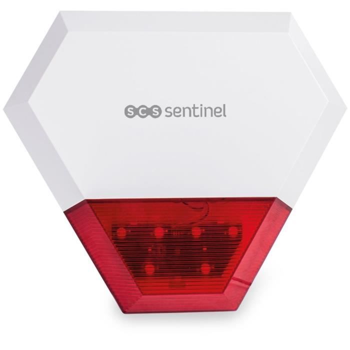 Sirena Da Esterno Cablata Aggiuntiva Kitalarm - Scs Sentinel - Portata 80m - Allarme Sonoro E Luminoso
