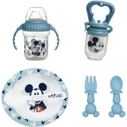Confezione Pappa Thermobaby Mickey 1a Età - 1 Stuzzicadenti + 1 Ciotola + 1 Tazza Con Manico + 2 Cucchiai