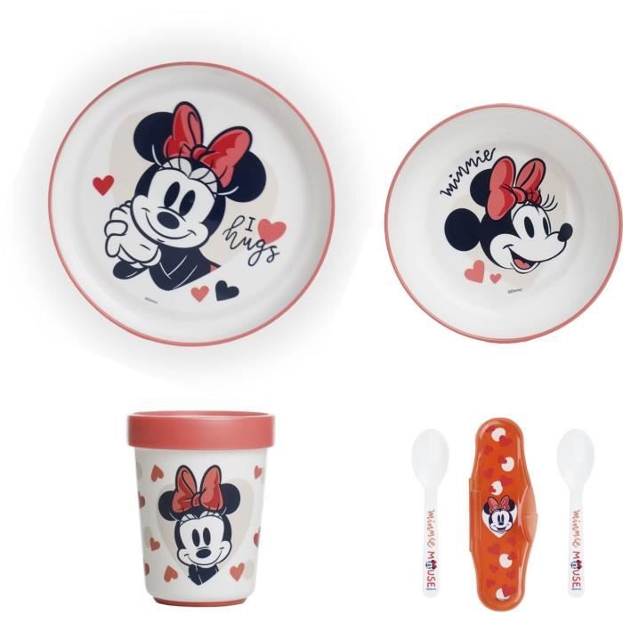 Confezione Pasto Thermobaby Minnie 2a Età - 3 Piatti + Una Tazza + 1 Cucchiaio