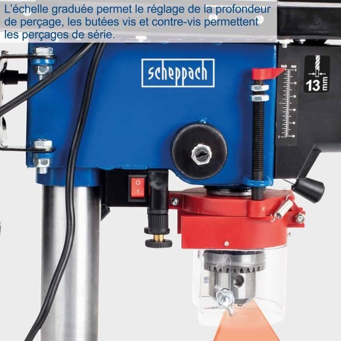 Scheppach - Trapano A Colonna 16 Mm 500 W Con Laser A Croce E Morsa Inclusa - Dp16vls - Image 4