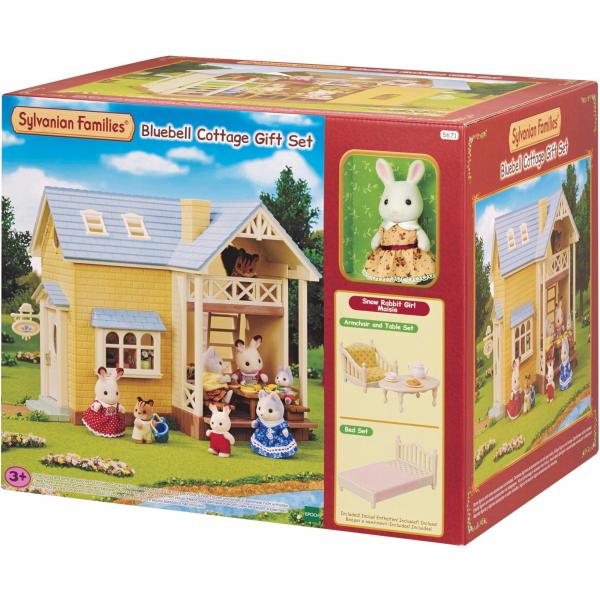 Set Il Cottage Con Il Box Da Tetto Blu - Sylvanian Families - 5671 - Per Bambini Dai 5 Anni In Su - Mobilio Incluso