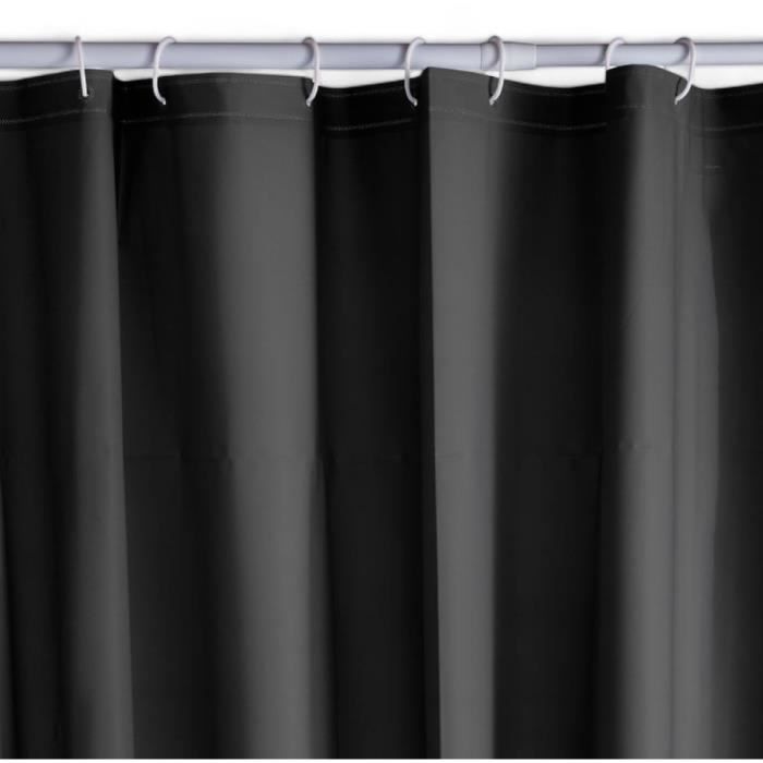 Tenda Da Doccia A Nido D'ape - Nero - Peva - 180 X 200 Cm - 12 Ganci - Utility - Today
