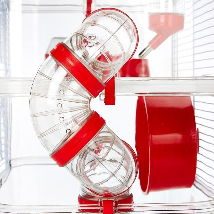 Zolux Gabbia Su 2 Piani Per Criceti, Topi E Gerbilli - Rody3 Duo - L 41 Xp 27 Xh 40.5 Cm - Grenadine - Image 4