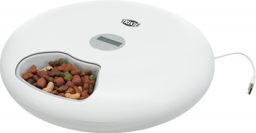 Distributore Automatico Di Alimenti Trixie Tx5+1 - 6 × 0,18 L - Ø 32 × 8 Cm - Bianco