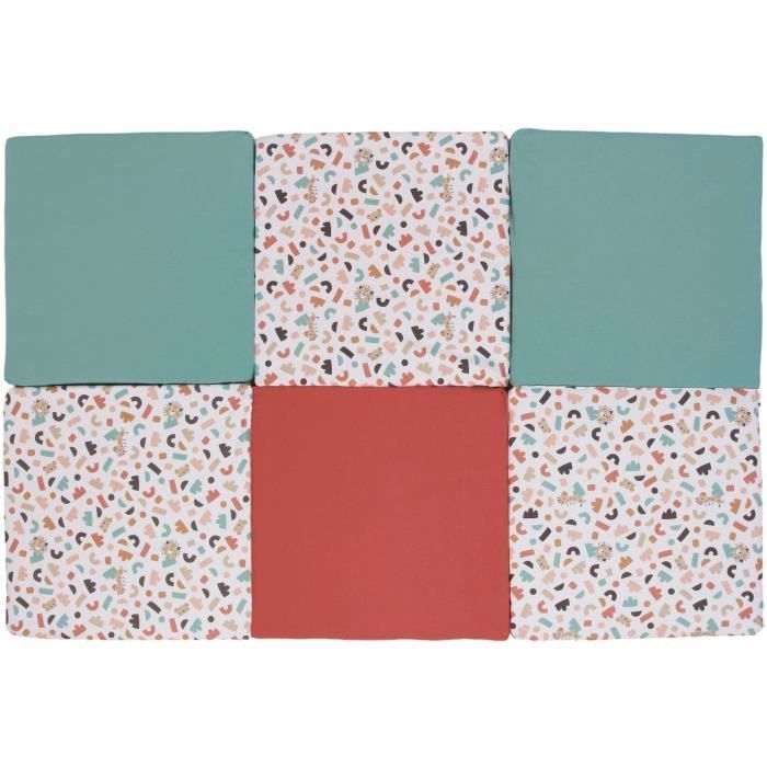Tappeto Da Gioco Maxi Malin - Tineo - Tappetino Evolutivo 5 In 1 - 180 X 120 Cm - Geometrico / Animali Divertenti