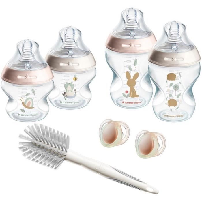 Tommee Tippee - Biberon Closer To Nature - Capezzolo Che Imita Il Seno Materno Con Valvola Anticolica - Rosa