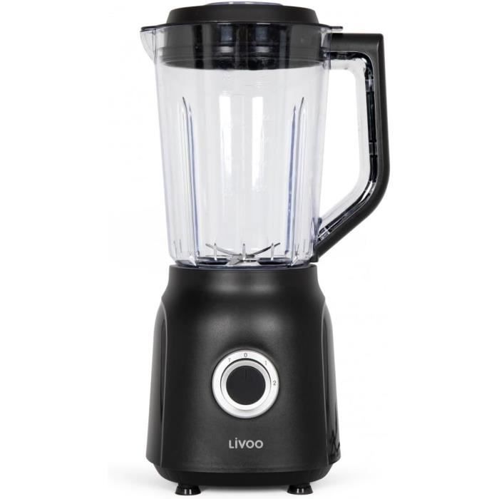 Frullatore - Livoo - 1,5 L - 600 W - 22.000 Giri/min - 2 Velocità - Nero