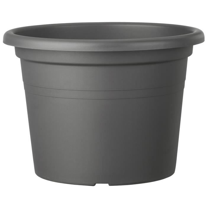 Deroma Vaso Per Fiori Rotondo Day R Antracite - 50 cm