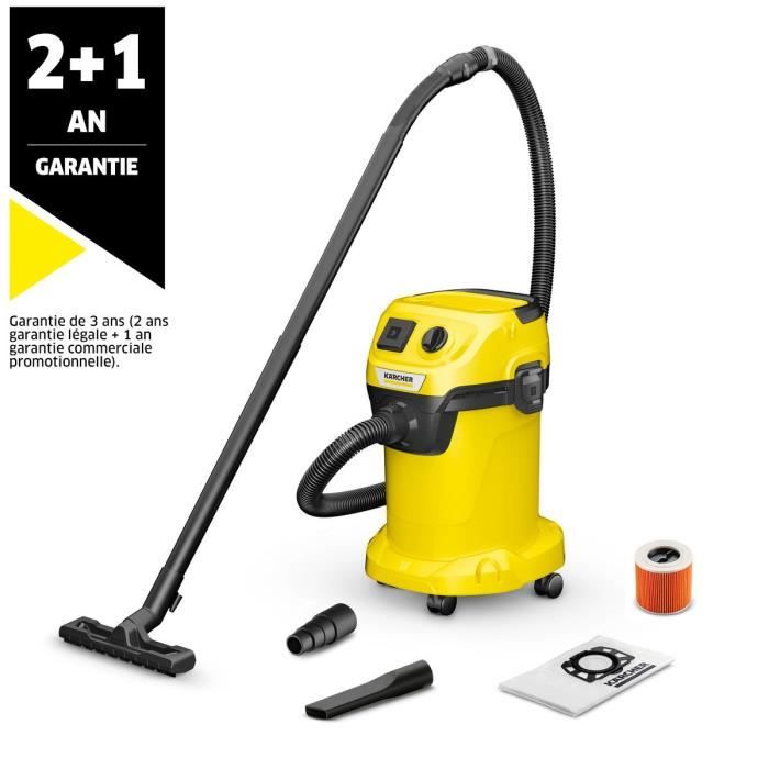 Aspiraliquidi E Aspiraliquidi Karcher Wd 3 P V-19/4/20 - Serbatoio In Polipropilene 19 L - 1000w (presa Di Corrente Portatile)