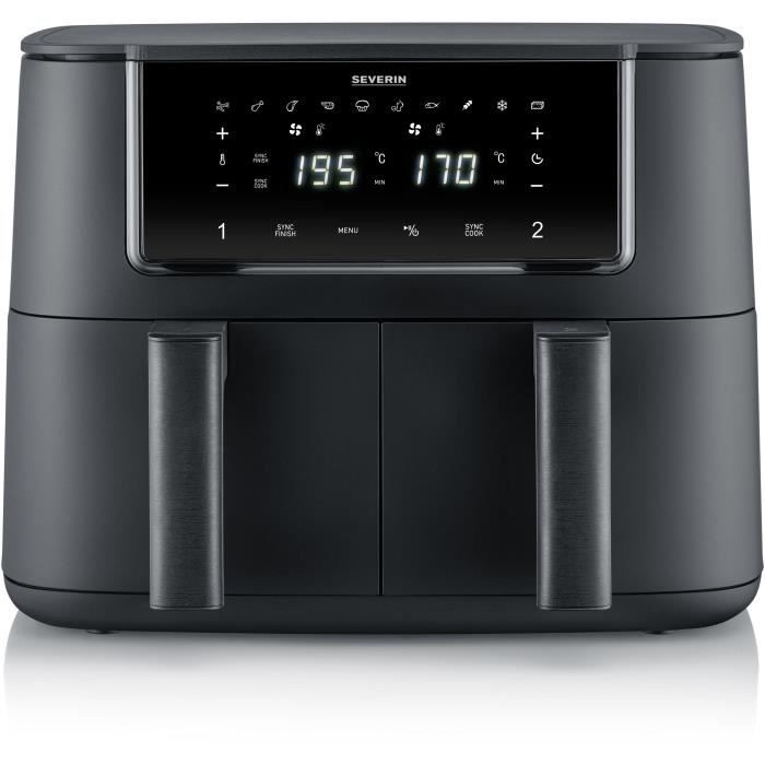 Friggitrice Ad Aria Severin Fr2463 - Capacità 8 L - Doppia Vasca - 10 Programmi - 2600 W