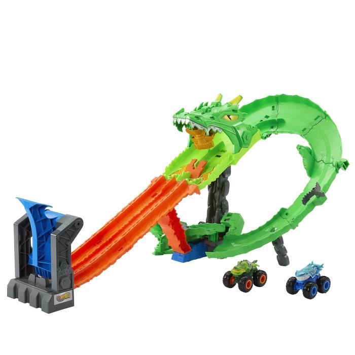 Hot Wheels - Monster Trucks - Pista Dragon Sharks Vs. Dragons Dinos - Hot Wheels - Jfr06