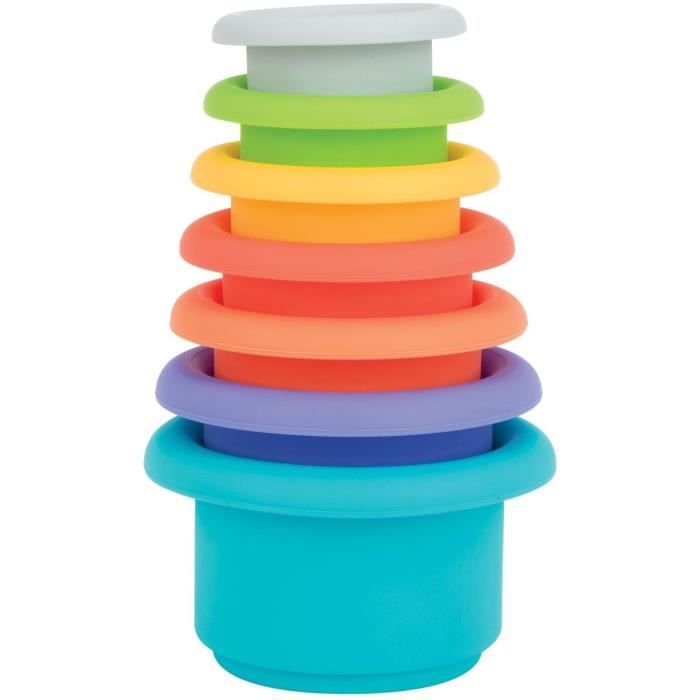 Tazze Da Bagno Impilabili - Nuby - Silicone - 5 Colori - 5 Forme