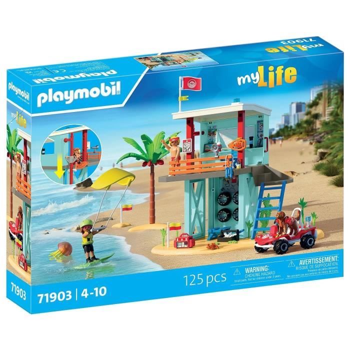 Playmobil 71903 Stazione Di Pronto Soccorso E Carrello Da Spiaggia, My Life Beach Holiday, 125 Pezzi, Dai 4 Anni In su