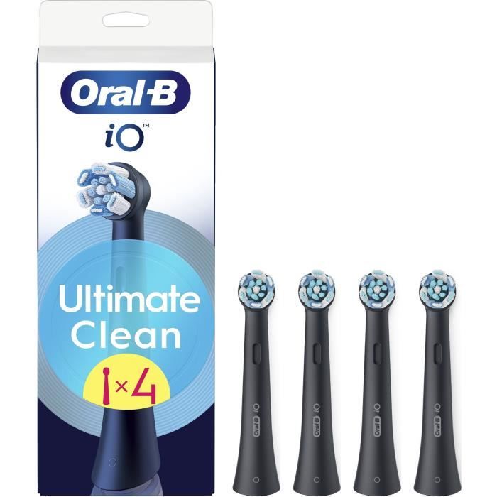 Spazzolini - OraL-B - Ricariche Io Ultimate Clean - Confezione Da 4 - Nero