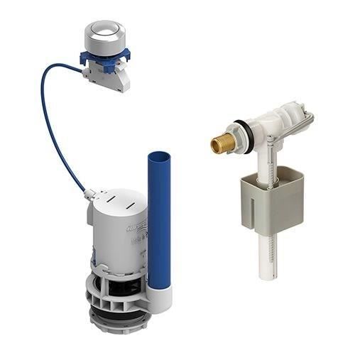 Kit Meccanismo E Galleggiante Per Cassetta Wc - Rousseau - Terminale In Ottone - Altezza Regolabile Da 190 A 490 mm