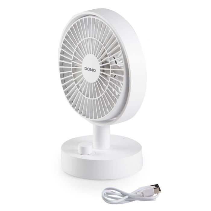 Ventilatore Da Tavolo - Domo - Batteria Agli Ioni Di Litio 5v - Ricaricabile Tramite Usb - Diametro 15 Cm - 10 Velocità