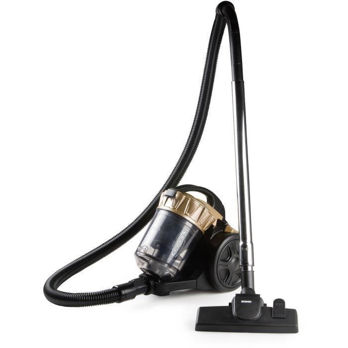 Aspirapolvere A Traino Senza Sacco - Domo - Do7297s - 700 W - 2,5 L - 79 Db - Nero / Oro