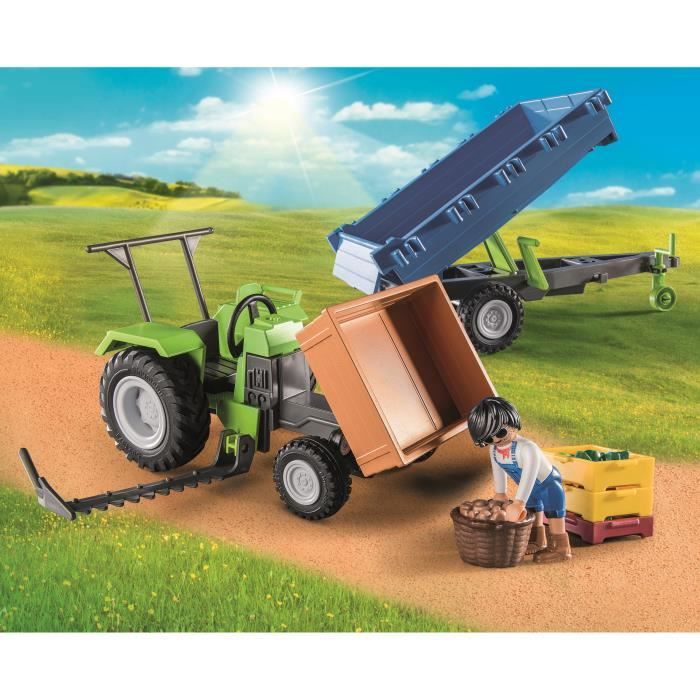 Playmobil - 71249 - Country The Farm - Tractor With Trailer - Image 4