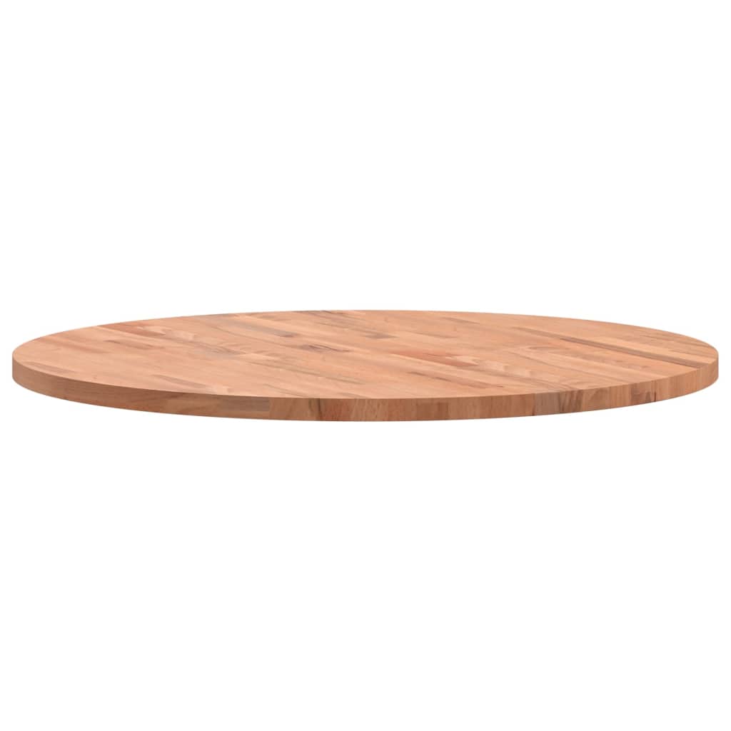 vidaXL Tablero redondo de madera maciza de haya Ø80x2,5 cm - Image 5