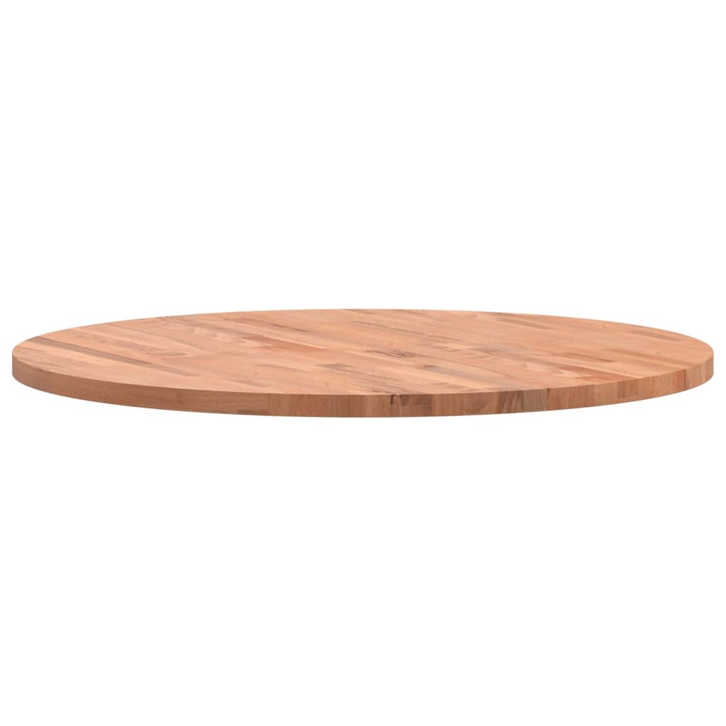 vidaXL Tablero redondo de madera maciza de haya Ø80x2,5 cm - Image 6
