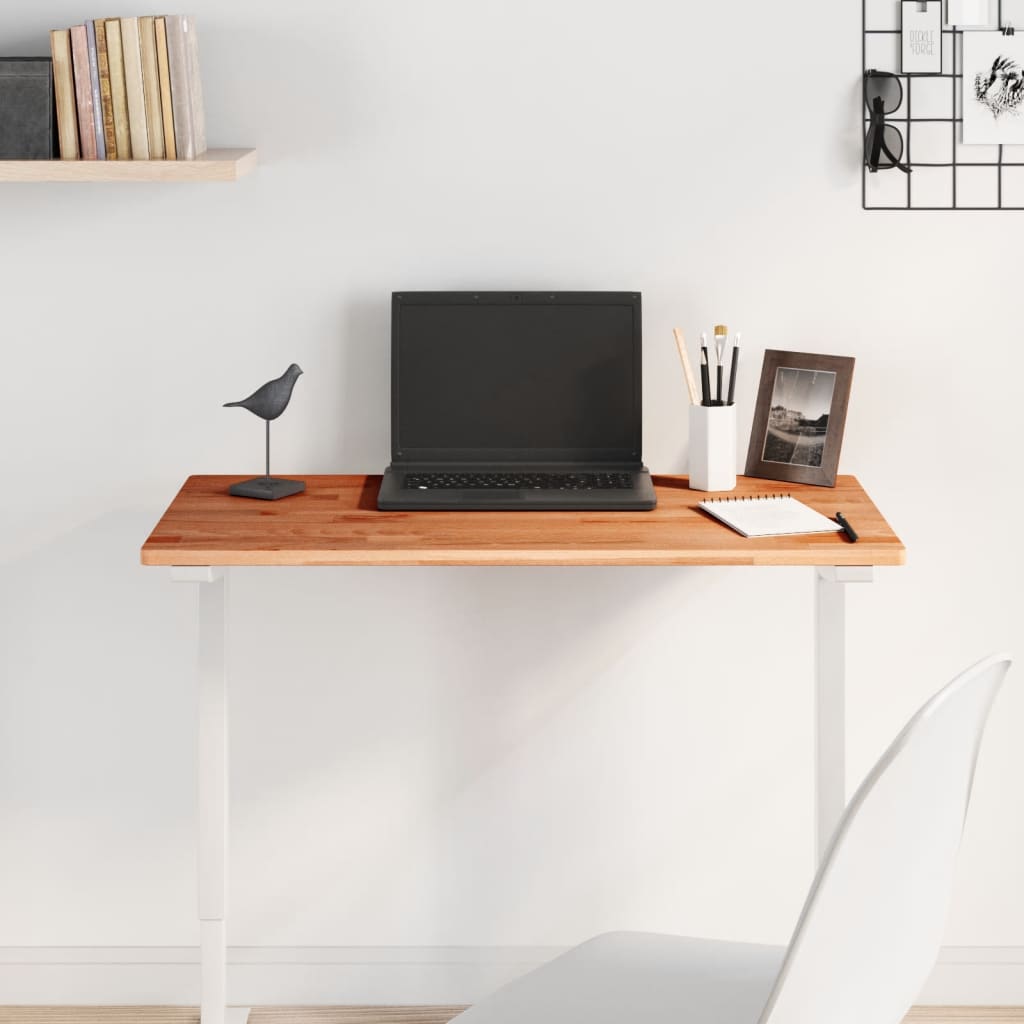 vidaXL Tablero rectangular de madera maciza de haya 80x40x1,5 cm