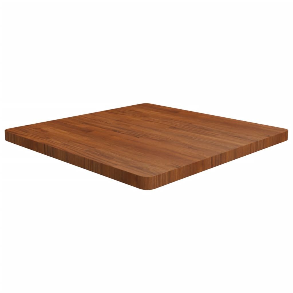 vidaXL Tablero de mesa cuadrada madera roble marrón oscuro 80x80x4 cm