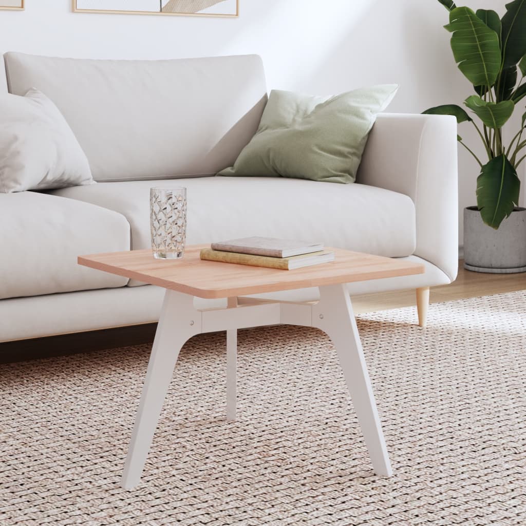 vidaXL Tablero de mesa cuadrado de madera maciza de haya 50x50x1,5 cm