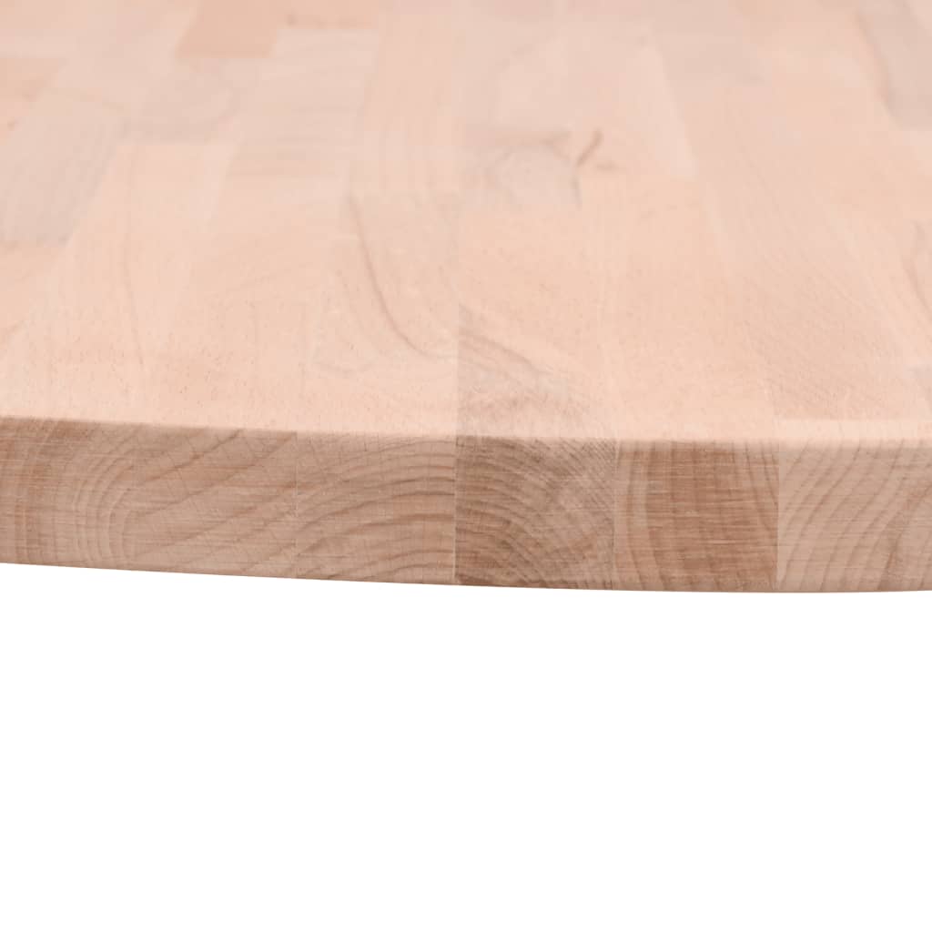 vidaXL Tablero redondo de madera maciza de haya Ø80x1,5cm - Image 3