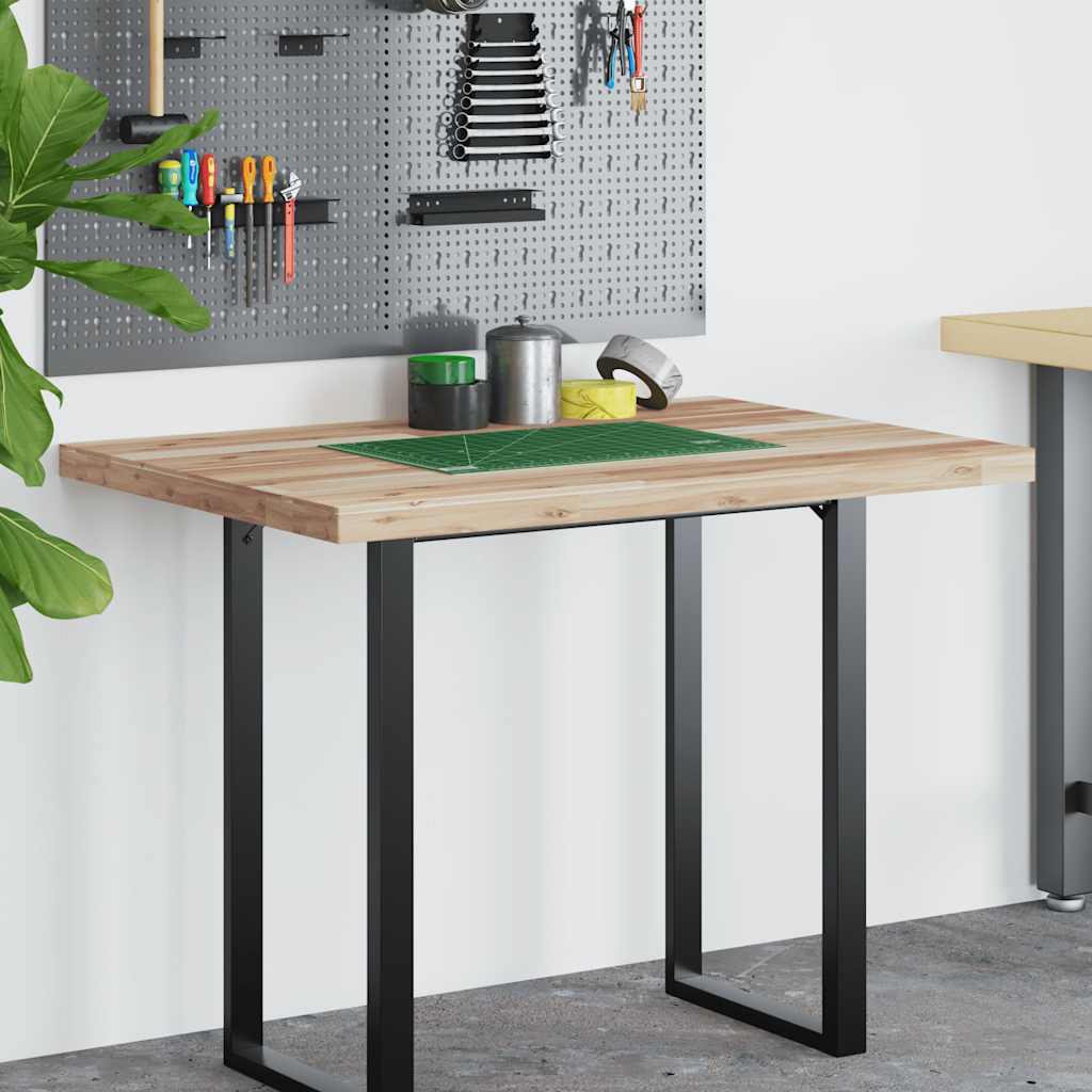 vidaXL Schreibtischplatte Unbehandelt 100x80x4 cm Massivholz Akazie - Image 3