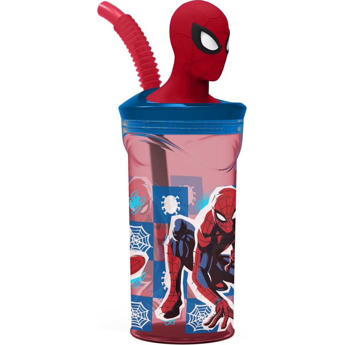 Bicchiere con Cannuccia Spider-Man CZ11338 3D