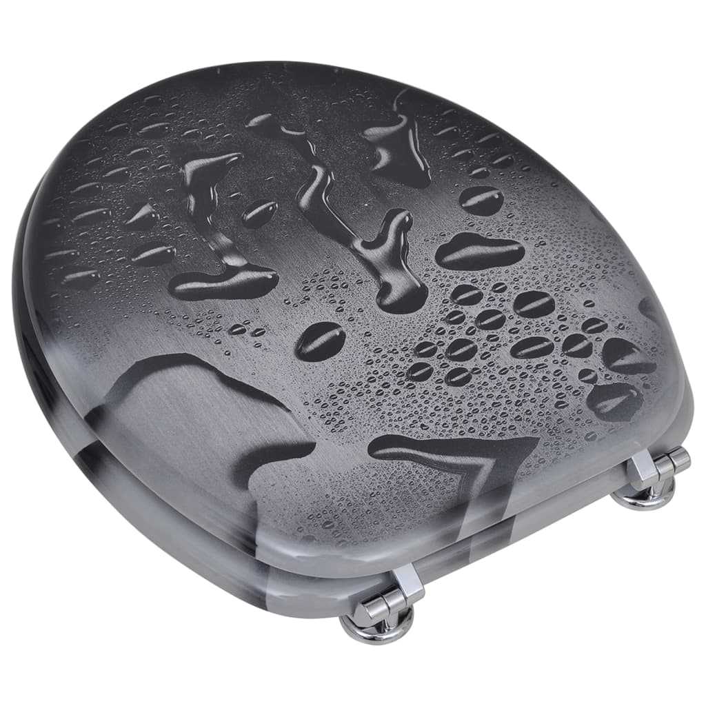 vidaXL Toilettensitze mit Deckel 2 Stk. MDF Wasser - Image 4