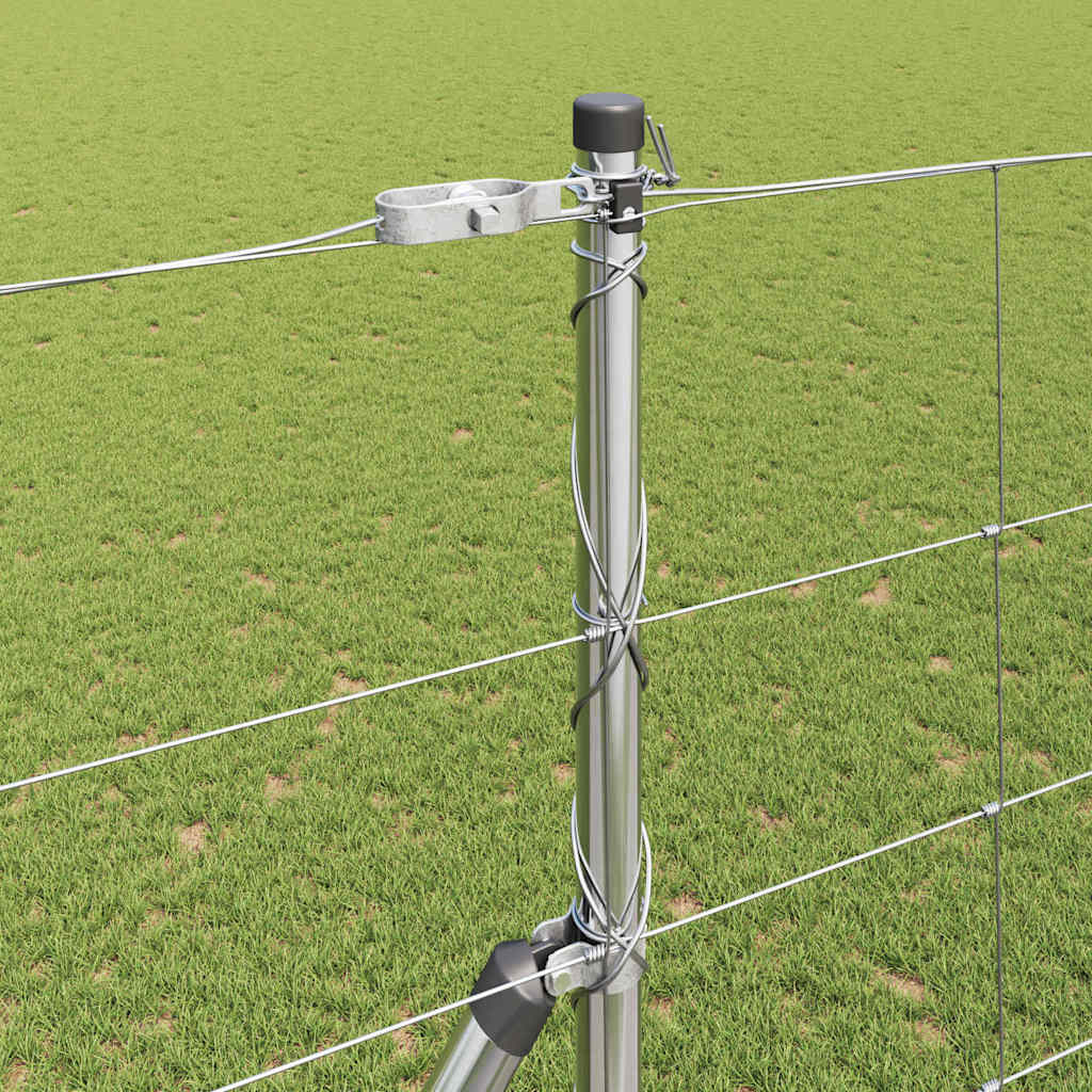 vidaXL Wildzaun Silber 25 x 1,6 m Verzinkter Stahl - Image 4