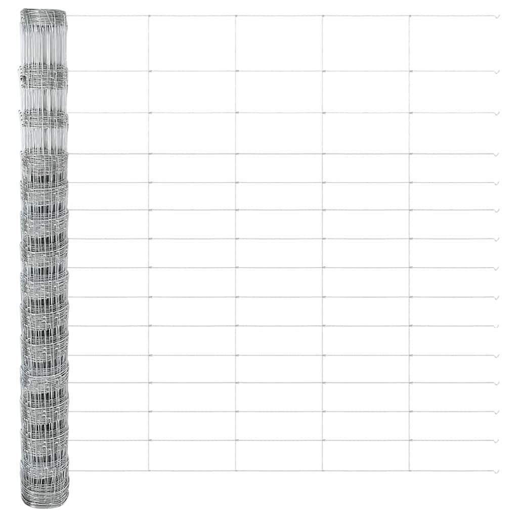 vidaXL Wildzaun Silber 25 x 1,6 m Verzinkter Stahl - Image 6