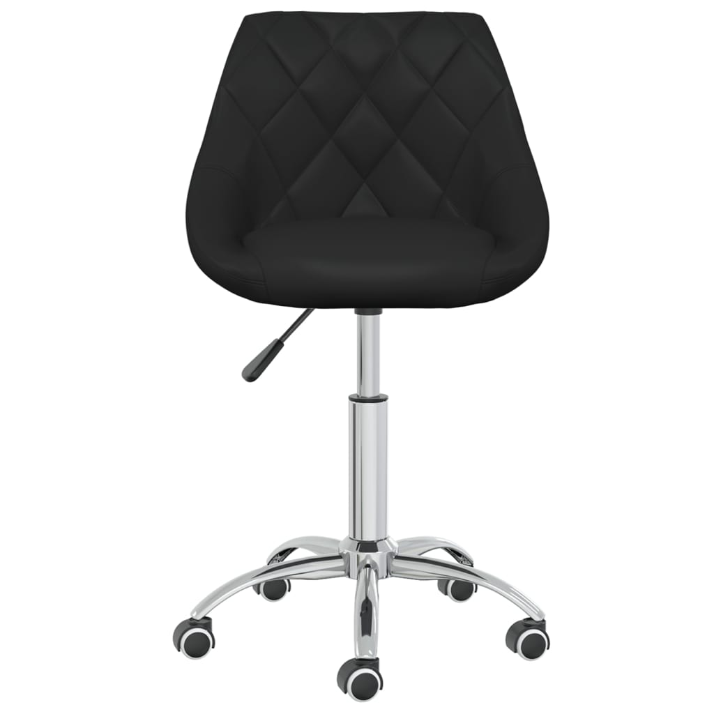 vidaXL Silla de oficina giratoria de cuero sintético negro - Image 3