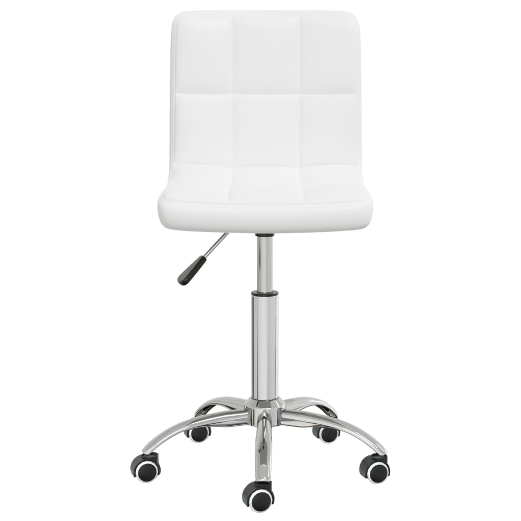 vidaXL Silla de oficina giratoria de cuero sintético blanco - Image 3