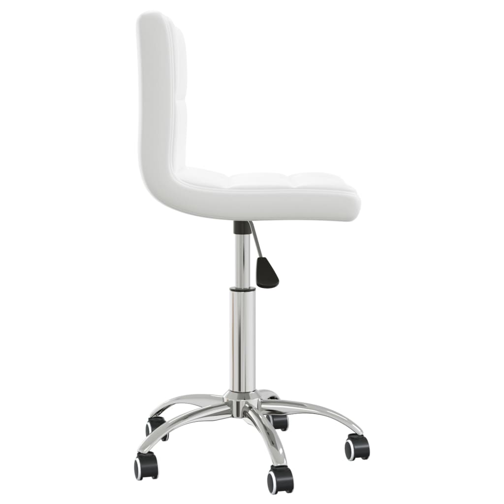 vidaXL Silla de oficina giratoria de cuero sintético blanco - Image 4