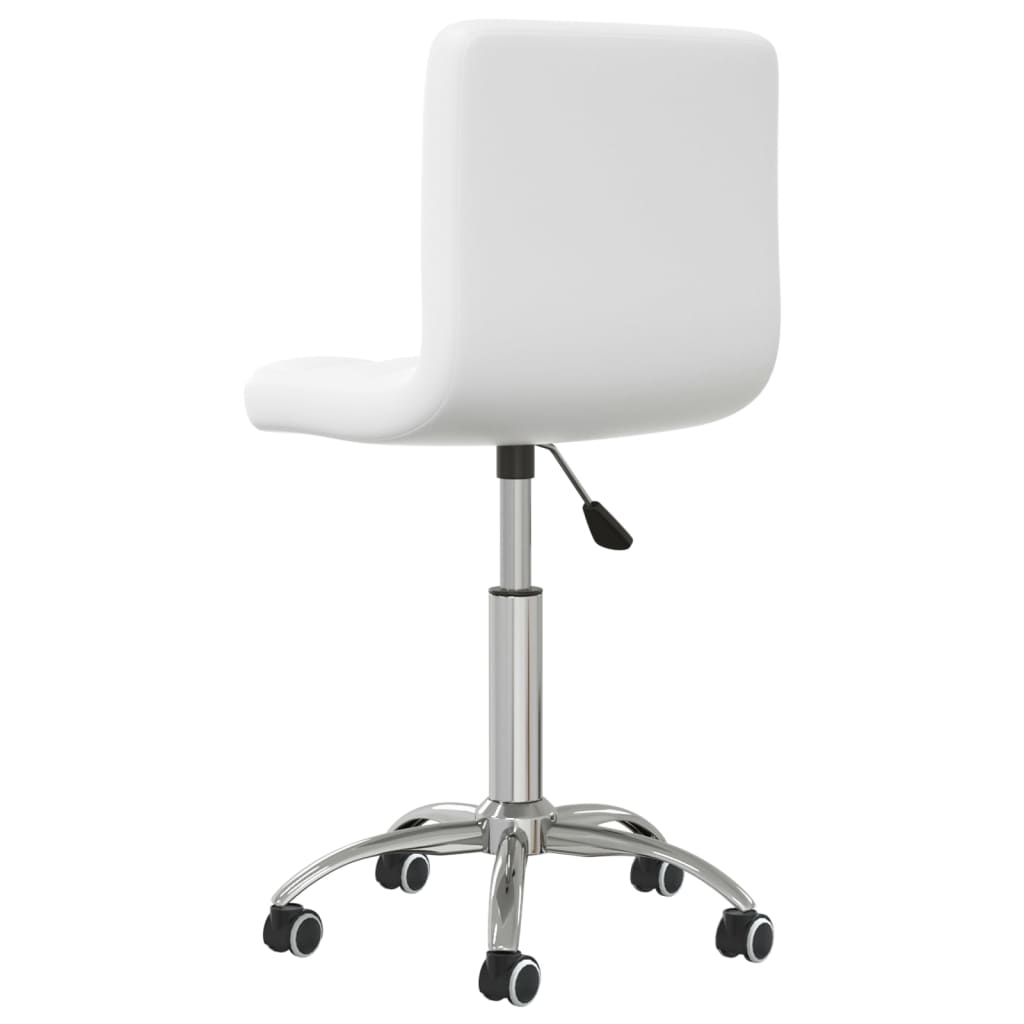 vidaXL Silla de oficina giratoria de cuero sintético blanco - Image 5