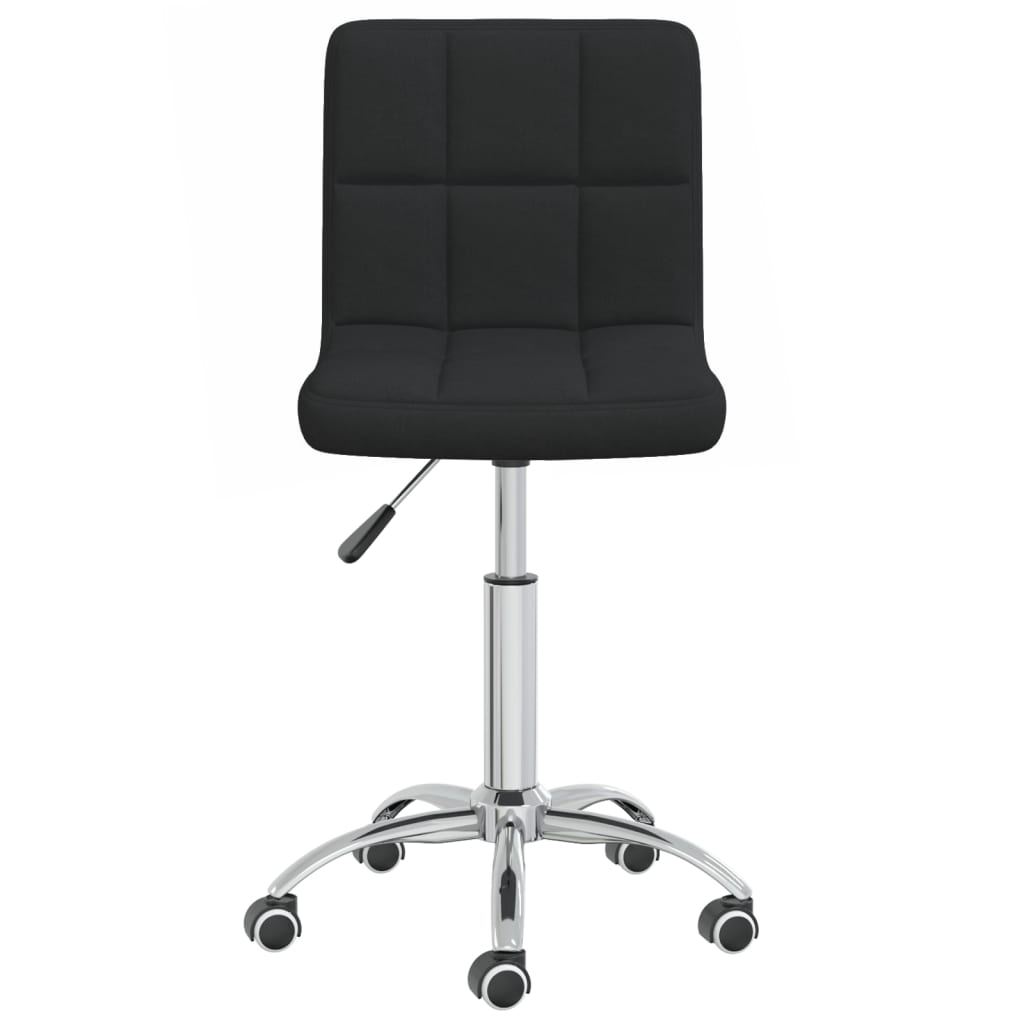 vidaXL Silla de oficina giratoria de tela negra - Image 3