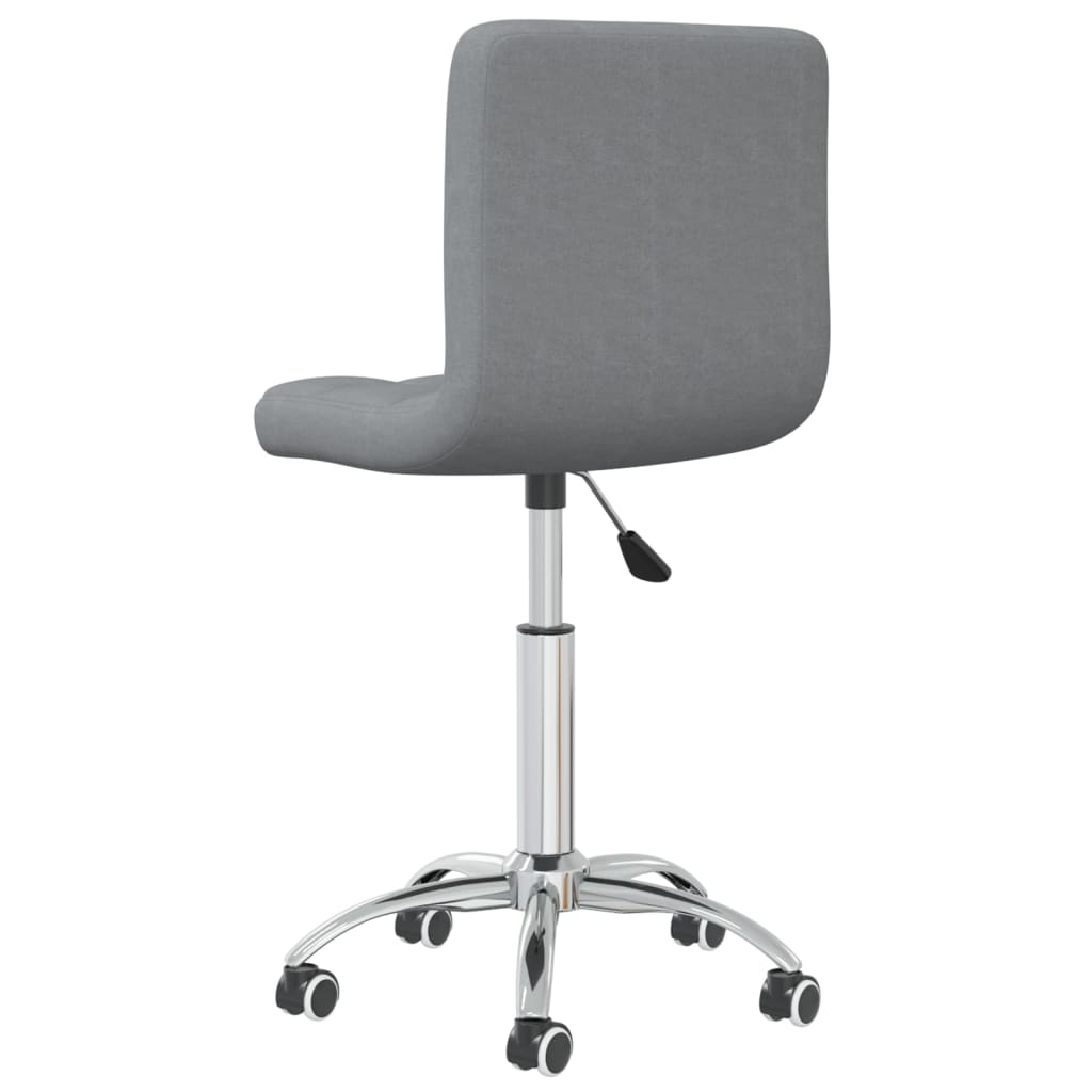 vidaXL Chaise pivotante de bureau Gris clair Tissu - Image 5