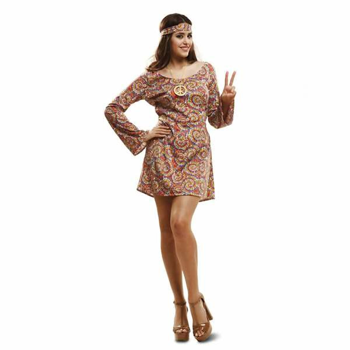 Costume per Adulti My Other Me Hippie Taglia:XXL