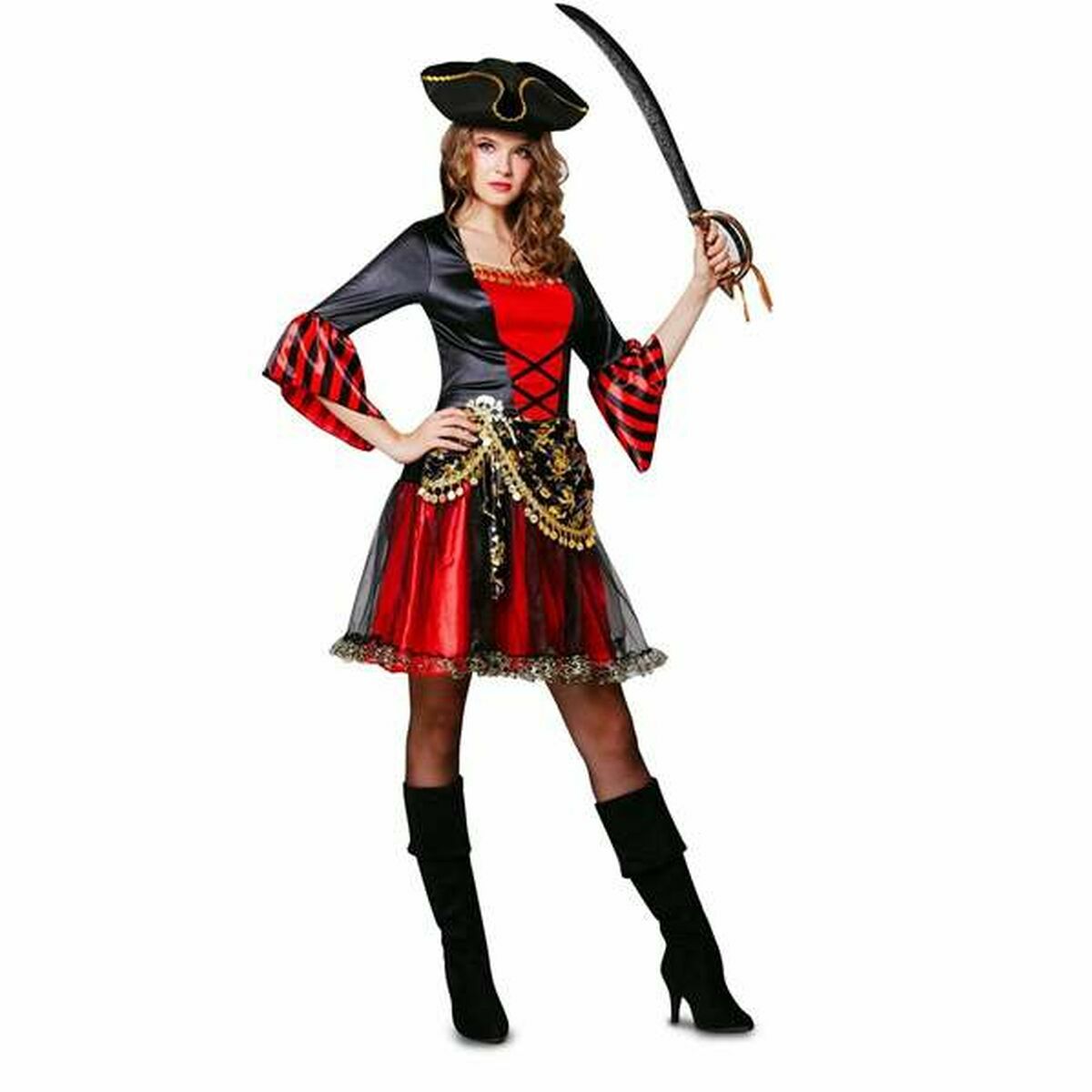 Costume per Adulti My Other Me Pirata Rosso Taglia:S