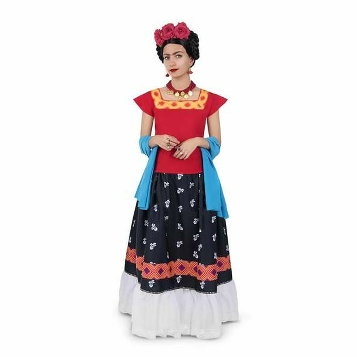 Costume per Adulti My Other Me Frida Kahlo Rosso Taglia:XS